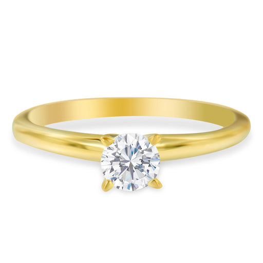 Bids.com GIA Certified 14K Yellow Gold 1/2 Cttw Diamond Solitaire Engagement Ring (H Color, SI1 Clarity) - Size 6 Rings White Smoke 8 / Yellow.Gold,7 / Yellow.Gold,6 / Yellow.Gold