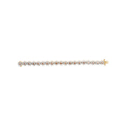 Bids.com 14K Yellow Gold 8.00 Cttw Champagne Diamond Floral Cluster Halo Link Bracelet (H-I Color, I1-I2 Clarity) Bracelets White Smoke Yellow.Gold / 7