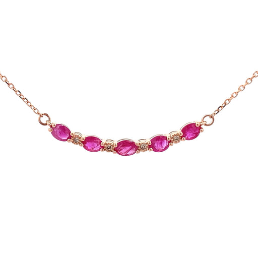 Bids.com .73ct Ruby Diamond Fashion Pendants 10KT Rose Gold Pendants White Smoke 18