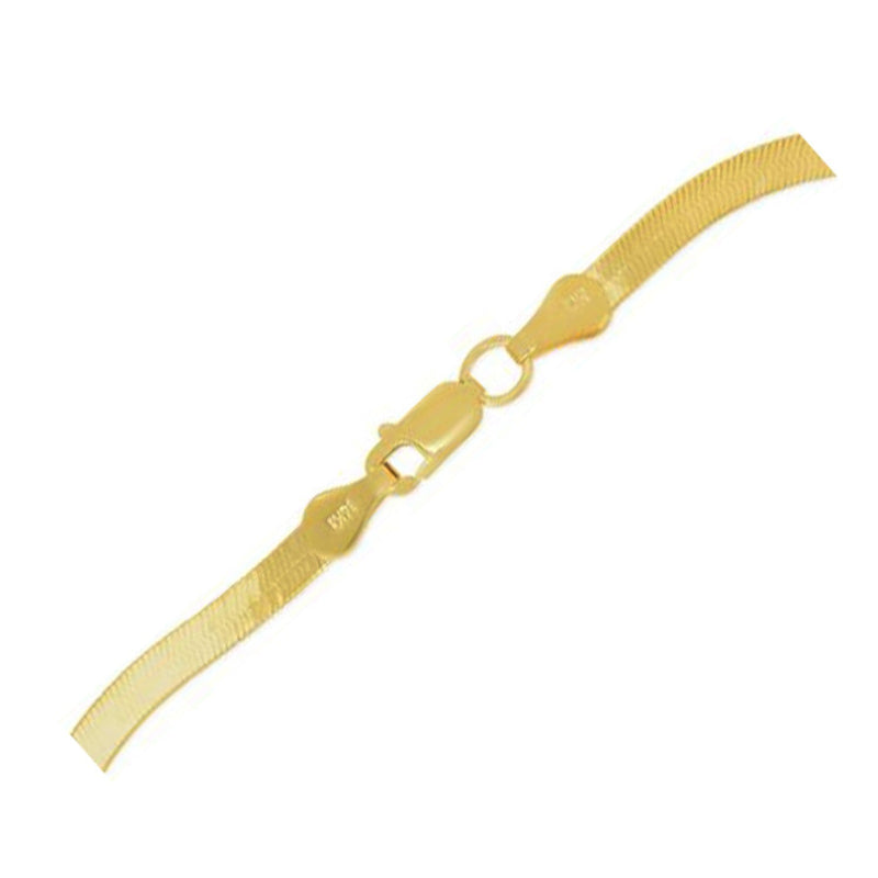 Bids.com 1.5mm 14k Yellow Gold Super Flex Herringbone Anklet Accessories White Smoke 10 / Yellow Gold