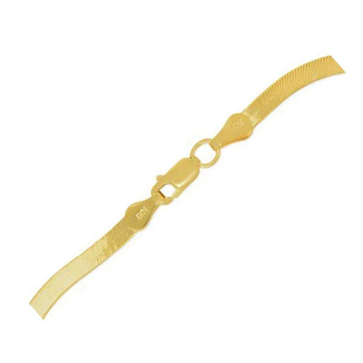 Bids.com 1.5mm 14k Yellow Gold Super Flex Herringbone Anklet Accessories White Smoke 10 / Yellow Gold