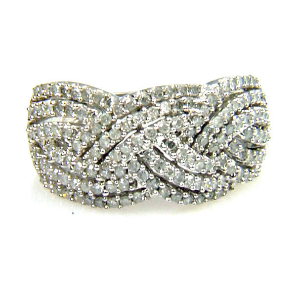 Bids.com 1.00ct Diamond Ring 10KT White Gold Rings White Smoke 7.0
