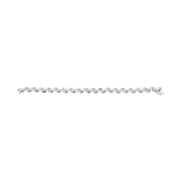 Bids.com 14K White Gold 2.00 Cttw Diamond Cluster and Spiral Link Bracelet (I-J Color, I1-I2 Clarity) - 7" Bracelets White Smoke White.Gold / 7