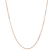 Bids.com 14k Rose Gold Classic Box Chain 0.45mm Necklaces White Smoke 16 / Rose Gold,18 / Rose Gold,20 / Rose Gold