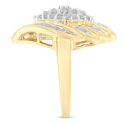 Bids.com 10K Yellow Gold Diamond Cocktail Ring (3/4 Cttw, I-J Color, I2-I3 Clarity) - Size 8 Rings White Smoke 7 / Yellow.Gold,6 / Yellow.Gold,6.5 / Yellow.Gold,7.5 / Yellow.Gold,8 / Yellow.Gold