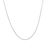 Bids.com 14k White Gold Diamond Cut Cable Link Chain 0.7mm Necklaces White Smoke 16 / White Gold,18 / White Gold,20 / White Gold
