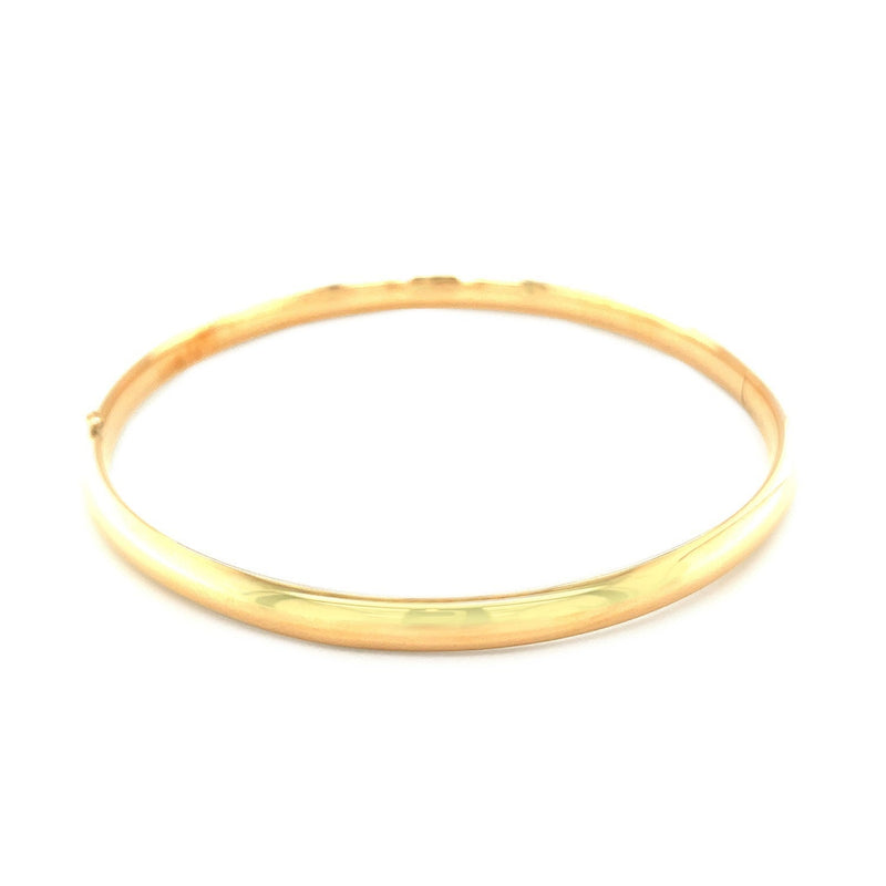 Bids.com Classic Bangle in 14k Yellow Gold (5.0mm) Bracelets White Smoke 7 / Yellow Gold,8 / Yellow Gold