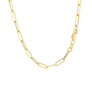 Bids.com 14K Yellow Gold Wide Paperclip Chain (3.3mm) Necklaces White Smoke 16.25 / Yellow Gold,18 / Yellow Gold,20 / Yellow Gold,24 / Yellow Gold