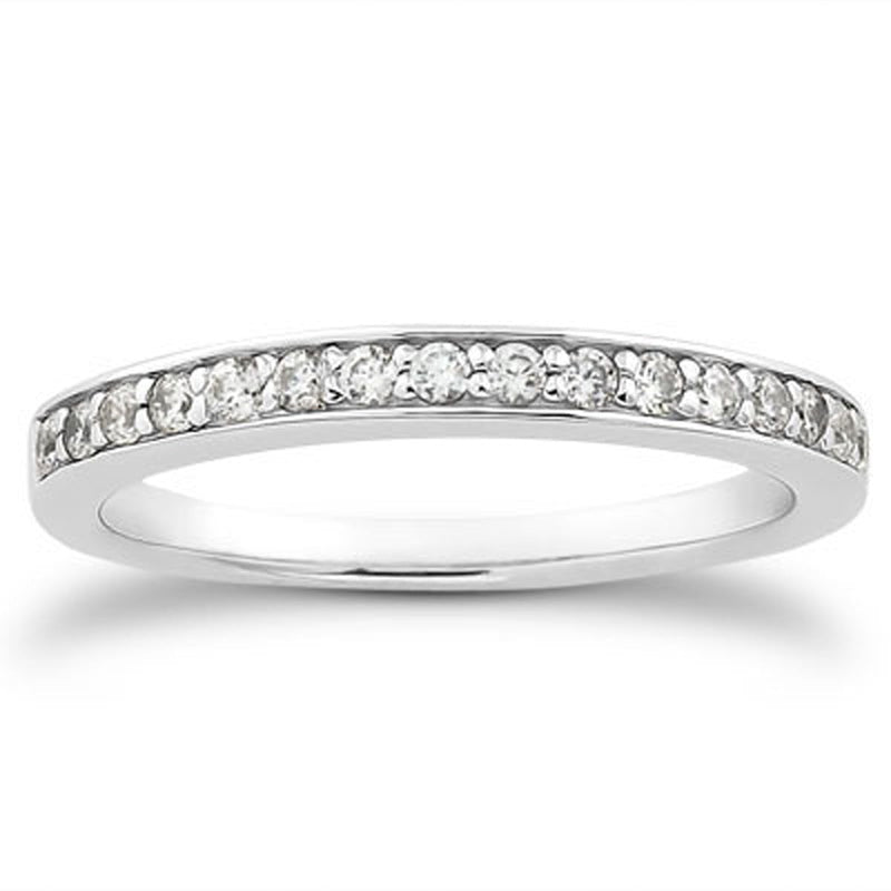 Bids.com 14k White Gold Pave Diamond Wedding Ring Band Set 1/2 Around Rings White Smoke 4 / White Gold,4.5 / White Gold,5 / White Gold,5.5 / White Gold,6 / White Gold,6.5 / White Gold,7 / White Gold,7.5 / White Gold,8 / White Gold,8.5 / White Gold,9 / White Gold