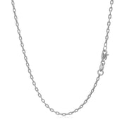 Bids.com Double Extendable Cable Chain in 14k White Gold (1.9mm) Necklaces White Smoke 18 / White Gold