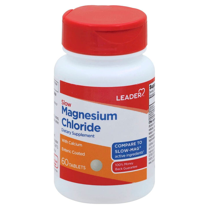 Leader Leader Slow Magnesium Chloride with Calcium, 60 Coated Tablets Vitamins & Supplements White Smoke