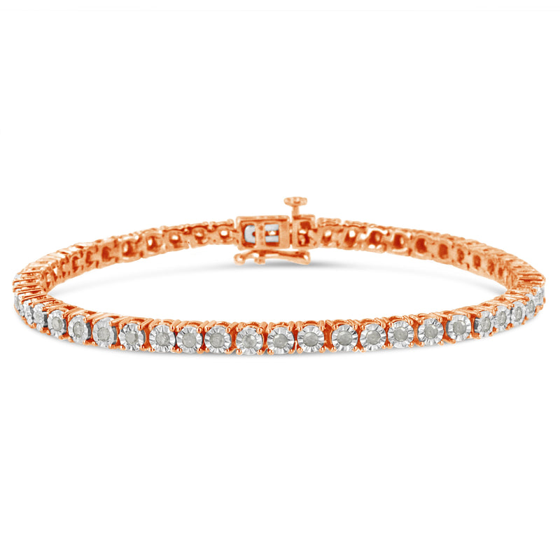 Bids.com .925 Sterling Silver 1.0 Cttw Miracle-Set Diamond Round Faceted Bezel Tennis Bracelet (I-J Color, I3 Clarity) - 7" Bracelets White Smoke 7 / Yellow.Sterling Silver,8 / Yellow.Sterling Silver,8 / Rose.Sterling Silver,7 / Rose.Sterling Silver,8 / White.Sterling Silver,7 / White.Sterling Silver,6 / White.Sterling Silver,6 / Yellow.Sterling Silver,6 / Rose.Sterling Silver,9 / Yellow.Sterling S