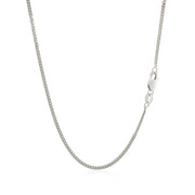 Bids.com 10k White Gold Gourmette Chain 1.5mm Necklaces White Smoke 16 / White Gold,18 / White Gold,20 / White Gold,22 / White Gold,24 / White Gold