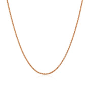 Bids.com 14k Rose Gold Adjustable Popcorn Chain 1.3mm Necklaces White Smoke 22 / Rose Gold