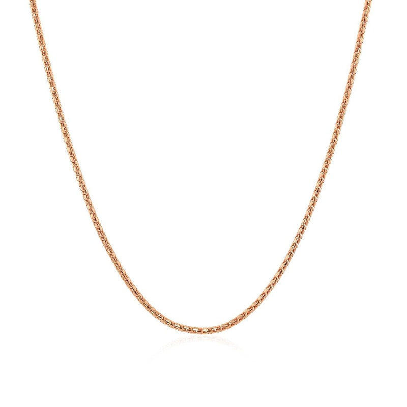 Bids.com 14k Rose Gold Adjustable Popcorn Chain 1.3mm Necklaces White Smoke 22 / Rose Gold