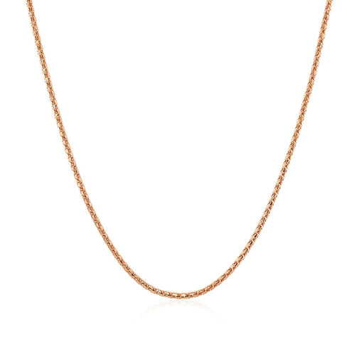 Bids.com 14k Rose Gold Adjustable Popcorn Chain 1.3mm Necklaces White Smoke 22 / Rose Gold