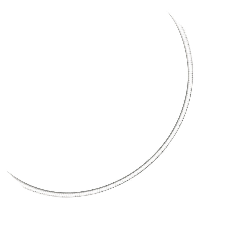 Bids.com 3.0 mm 14k Two Tone Gold Reversible Omega Necklace Necklaces White Smoke 16 / Two-Tone Gold,18 / Two-Tone Gold,20 / Two-Tone Gold