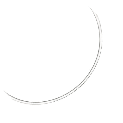 Bids.com 3.0 mm 14k Two Tone Gold Reversible Omega Necklace Necklaces White Smoke 16 / Two-Tone Gold,18 / Two-Tone Gold,20 / Two-Tone Gold