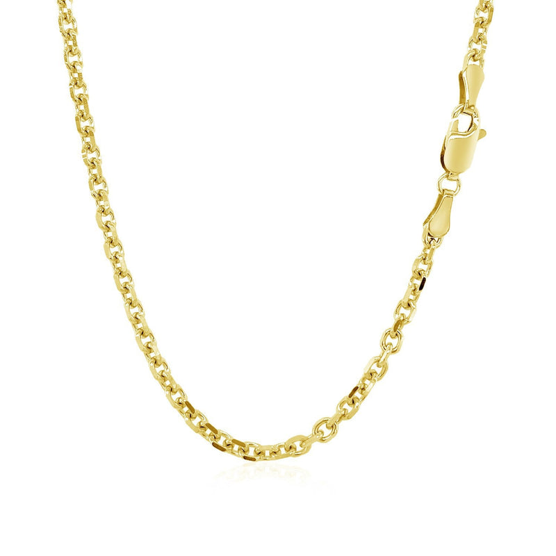 Bids.com 3.1mm 14k Yellow Gold Diamond Cut Cable Link Chain Necklaces White Smoke 18 / Yellow Gold,20 / Yellow Gold,22 / Yellow Gold,24 / Yellow Gold,One / Yellow Gold
