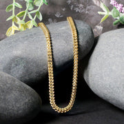 Bids.com 3.2mm 14k Yellow Gold Square Franco Chain Necklaces Black 18 / Yellow Gold,20 / Yellow Gold,24 / Yellow Gold