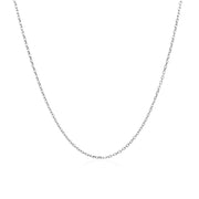 Bids.com 14k White Gold Diamond Cut Cable Link Chain 0.8mm Necklaces White Smoke 16 / White Gold,18 / White Gold