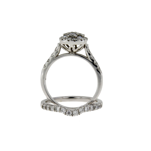 Bids.com 1.30ct Diamond Engagement Ring Set 10KT White Gold Rings White Smoke 7.0