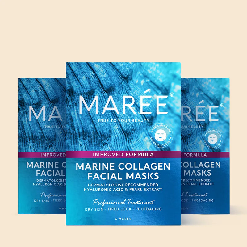 Maree Hydrating Collagen Face Mask Midnight Blue 3 items - Best price