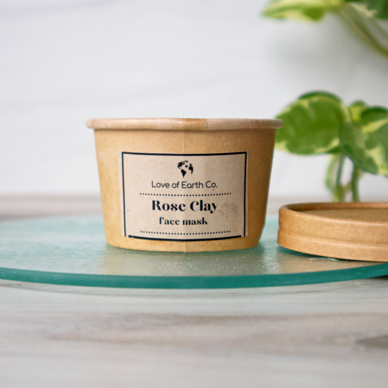 Love of Earth Co. Rose Clay Face Mask Light Gray