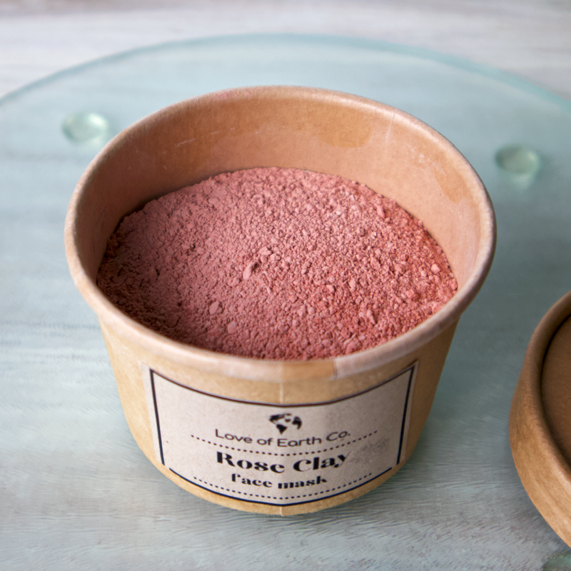 Love of Earth Co. Rose Clay Face Mask Light Gray