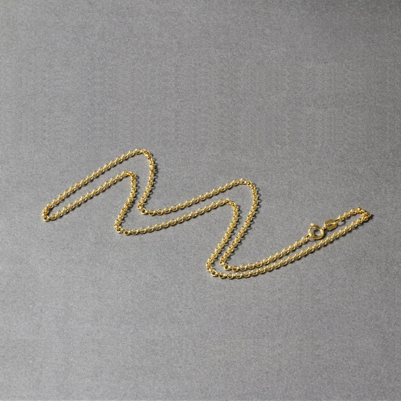 Bids.com 14k Yellow Gold Rolo Chain 1.9mm Necklaces Dark Gray 16 / Yellow Gold,18 / Yellow Gold,20 / Yellow Gold