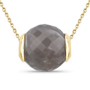 Bids.com 16.79 Carat Genuine Grey Moonstone .925 Sterling Silver Pendant Pendants White Smoke