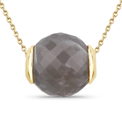 Bids.com 16.79 Carat Genuine Grey Moonstone .925 Sterling Silver Pendant Pendants White Smoke