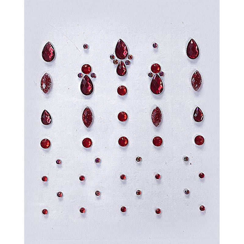 Lunautics Red Mini Jewel Mix Pack - Karma Face Jewel Light Gray