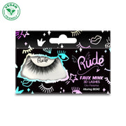 Rude Cosmetics Essential Faux Mink 3D Lashes False Eyelashes Black Alluring