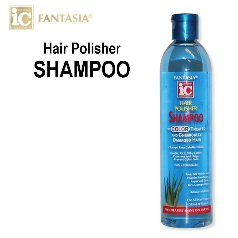 VIP Extensions Fantasia IC Hair Polisher (Heat Protector) Shampoo, 12 fl oz Heat Protectant White Smoke