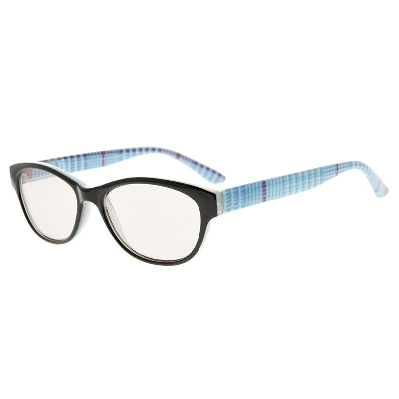 eyekeeper.com Fashion Cat-eye Computer Reading Glasses CG074 Eyeglasses White Smoke Blue / without magnification,Blue / +0.50,Blue / +1.00,Blue / +1.25,Blue / +2.00,Blue / +2.25,Blue / +2.50,Blue / +2.75,Blue / +3.00