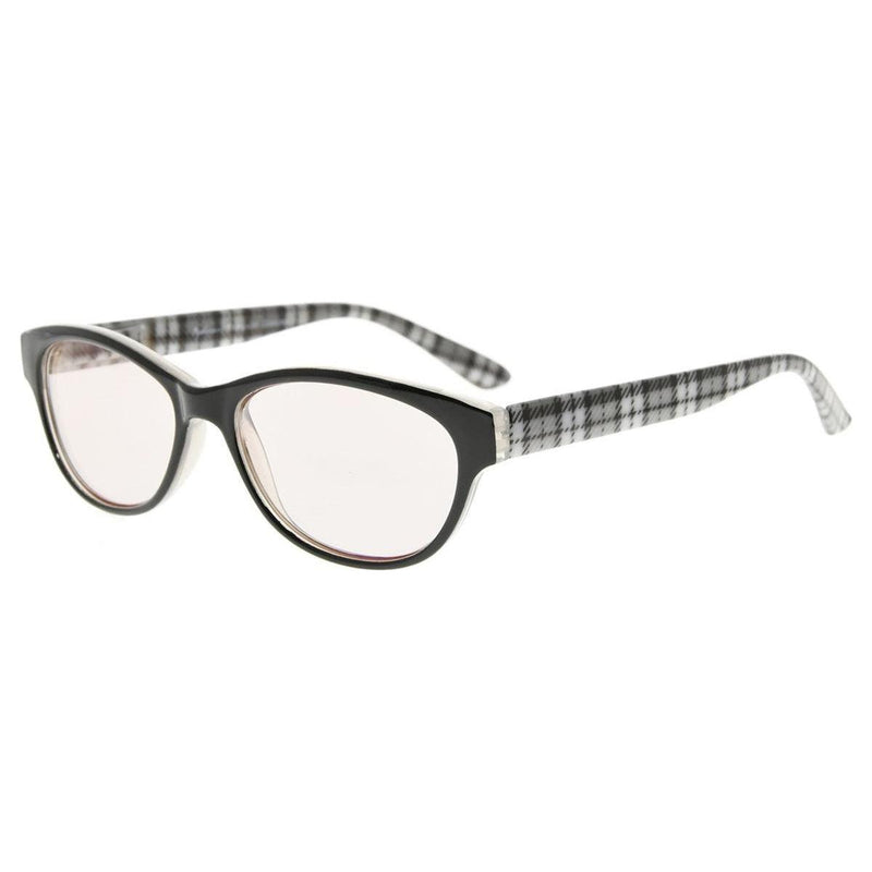 eyekeeper.com Fashion Cat-eye Computer Reading Glasses CG074 Eyeglasses Dark Slate Gray Plaid / without magnification,Plaid / +0.50,Plaid / +0.75,Plaid / +1.25,Plaid / +2.50