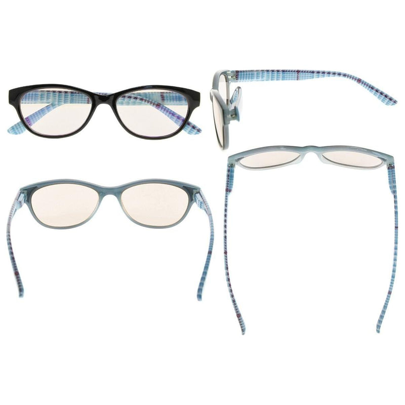 eyekeeper.com Fashion Cat-eye Computer Reading Glasses CG074 Eyeglasses Lavender Blue / without magnification,Blue / +0.50,Blue / +1.00,Blue / +1.25,Blue / +2.00,Blue / +2.25,Blue / +2.50,Blue / +2.75,Blue / +3.00,Checkers / without magnification,Checkers / +0.50,Checkers / +0.75,Checkers / +1.25,Checkers / +1.50,Checkers / +2.25,Chec