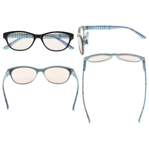 eyekeeper.com Fashion Cat-eye Computer Reading Glasses CG074 Eyeglasses Lavender Blue / without magnification,Blue / +0.50,Blue / +1.00,Blue / +1.25,Blue / +2.00,Blue / +2.25,Blue / +2.50,Blue / +2.75,Blue / +3.00,Checkers / without magnification,Checkers / +0.50,Checkers / +0.75,Checkers / +1.25,Checkers / +1.50,Checkers / +2.25,Chec