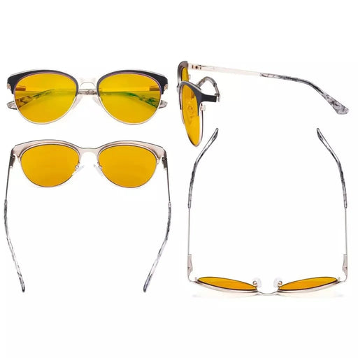 eyekeeper.com Fashionable Blue Light Blocking Eyeglasses LX19040-BB90 Eyeglasses White Smoke Black / without magnification,Blue / without magnification,Purple / without magnification,Red / without magnification