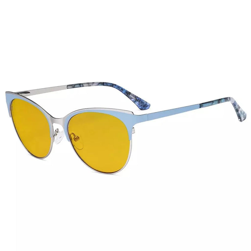 eyekeeper.com Fashionable Blue Light Blocking Eyeglasses LX19040-BB90 Eyeglasses White Smoke Blue / without magnification