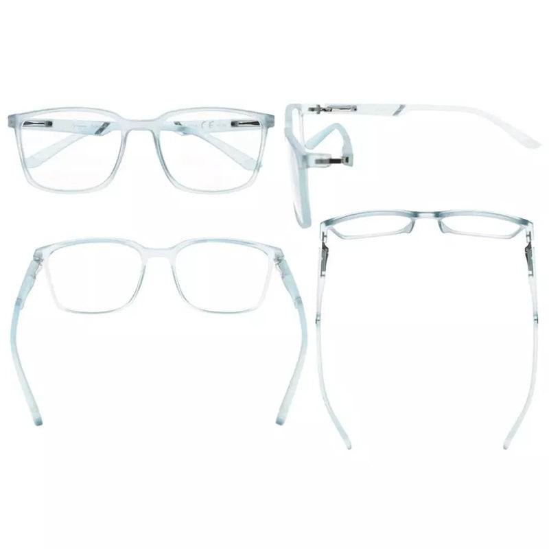 eyekeeper.com Fashionable Modern Frame Reading Glasses R151 Eyeglasses White Smoke Clear / +0.50,Clear / +0.75,Clear / +1.00,Clear / +1.25,Clear / +1.50,Clear / +1.75,Clear / +2.00,Clear / +2.25,Clear / +2.50,Clear / +2.75,Clear / +3.00,Clear / +3.50,Clear / +4.00,Blue / +0.50,Blue / +0.75,Blue / +1.00,Blue / +1.25,Blue / +1.50,Blue / +