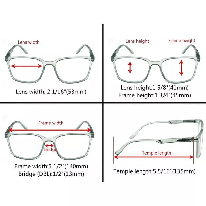 eyekeeper.com Fashionable Modern Frame Reading Glasses R151 Eyeglasses White Smoke Clear / +0.50,Clear / +0.75,Clear / +1.00,Clear / +1.25,Clear / +1.50,Clear / +1.75,Clear / +2.00,Clear / +2.25,Clear / +2.50,Clear / +2.75,Clear / +3.00,Clear / +3.50,Clear / +4.00,Blue / +0.50,Blue / +0.75,Blue / +1.00,Blue / +1.25,Blue / +1.50,Blue / +