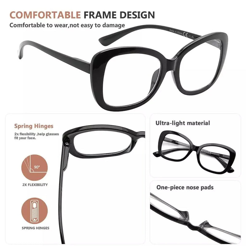 eyekeeper.com Fashionable Reading Glasses Funky Stylish Readers R2011 Eyeglasses White Smoke Black / without magnification,Black / +0.50,Black / +0.75,Black / +1.00,Black / +1.25,Black / +1.50,Black / +1.75,Black / +2.00,Black / +2.25,Black / +2.50,Black / +2.75,Black / +3.00,Black / +3.50,Black / +4.00,Red / without magnification,Red / +0.50,Red