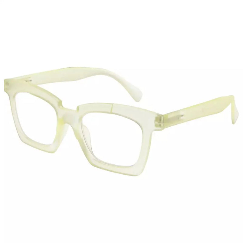 eyekeeper.com Fashionable Reading Glasses Unique Funky Readers R2019 Eyeglasses White Smoke Yellow / without magnification,Yellow / +0.50,Yellow / +0.75,Yellow / +1.00,Yellow / +1.25,Yellow / +1.50,Yellow / +1.75,Yellow / +2.00,Yellow / +2.25,Yellow / +2.50,Yellow / +2.75,Yellow / +3.00,Yellow / +3.50,Yellow / +4.00