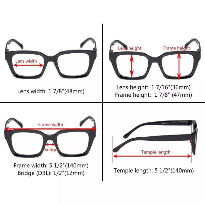 eyekeeper.com Fashionable Thicker Frame Reading Glasses Square Design R9106-A Eyeglasses White Smoke Black / without magnification,Black / +0.50,Black / +0.75,Black / +1.00,Black / +1.25,Black / +1.50,Black / +1.75,Black / +2.00,Black / +2.25,Black / +2.50,Black / +2.75,Black / +3.00,Black / +3.50,Black / +4.00,Clear / without magnification,Clear / +0.50