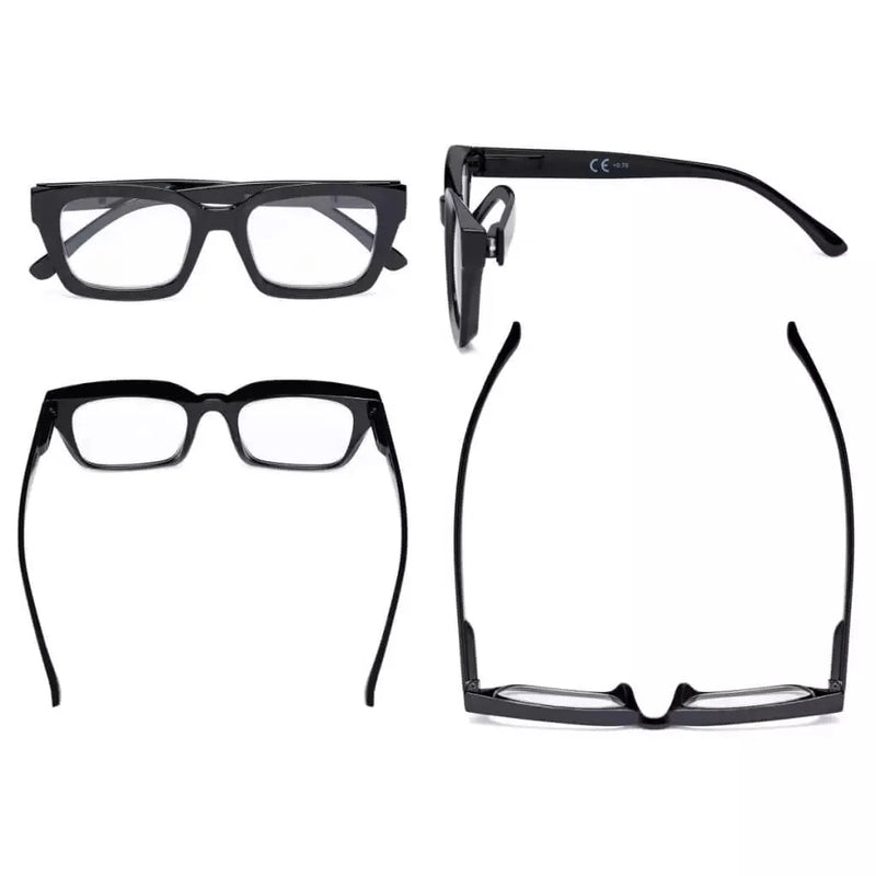 eyekeeper.com Fashionable Thicker Frame Reading Glasses Square Design R9106-A Eyeglasses White Smoke Black / without magnification,Black / +0.50,Black / +0.75,Black / +1.00,Black / +1.25,Black / +1.50,Black / +1.75,Black / +2.00,Black / +2.25,Black / +2.50,Black / +2.75,Black / +3.00,Black / +3.50,Black / +4.00,Clear / without magnification,Clear / +0.50