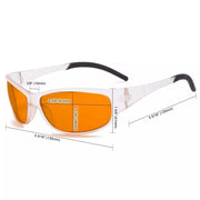 eyekeeper.com Fashionable Wrapped Blue Light Blocking Eyeglasses DSS080-A Eyeglasses White Smoke Clear / without magnification,Tortoise / without magnification