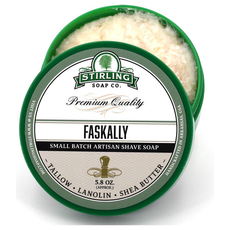 Stirling Soap Co Stirling Soap Co. Faskally Shaving Collection Shaving Set Light Gray Shaving Soap 5.8oz