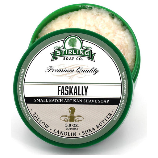 Stirling Soap Co Stirling Soap Co. Faskally Shaving Collection Shaving Set Light Gray Shaving Soap 5.8oz